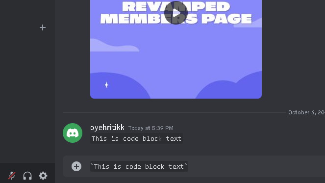 Discord code block